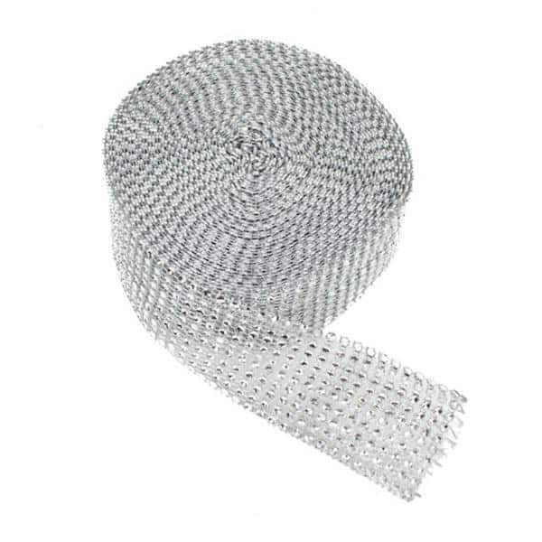 DecoStar™ Silver Rhinestone Ribbon – 2″ Wide x 30ft Long | Rental