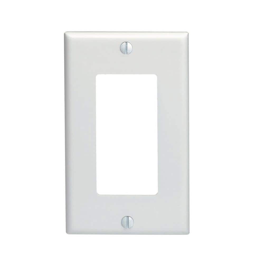 Leviton — 1-Gang White Decora/Rocker Plastic Standard Wall Plate (1-Pack) 80401-W | Rental